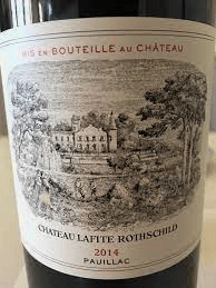 Sector de vinos y champán vino Lafite Rothschild del año 2014