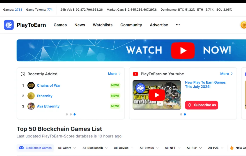 Descubre Juegos Blockchain y Gana Cripto en PlayToEarn