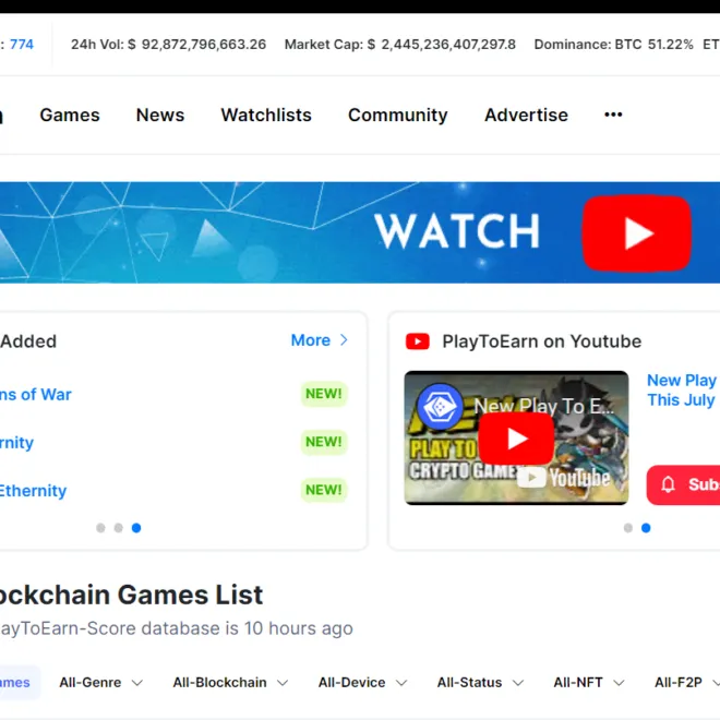 Descubre Juegos Blockchain y Gana Cripto en PlayToEarn