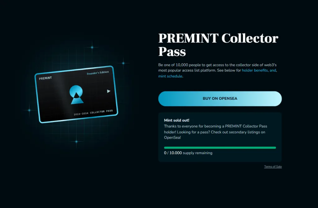 PREMINT.xyz Crear Listas de Permitidos